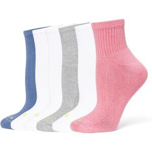 Women's Wild Rose 6 Pair Pack  Winter Soft Warm Thick Cold Mini Crew Calf Socks